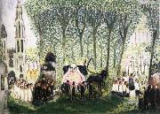 Nils von Dardel Funeral in Senlis oil painting